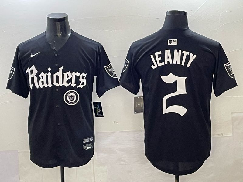 Men 2025 Oakland Raiders 2 Jeanty Black 6th generation Joint Name Nike Limited NFL Jersey style 013